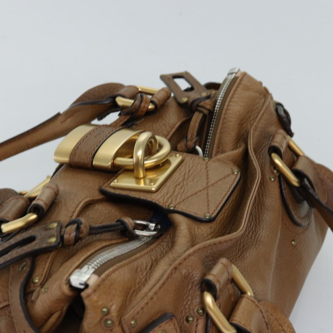Chloe Paddington Hand Bag Leather Brown am6253
