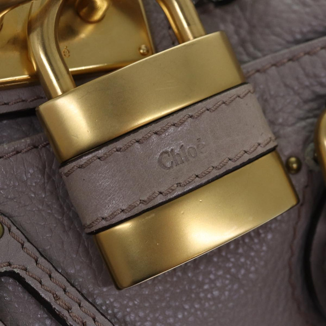 Chloe Paddington Hand Bag Leather Gray 03 09 51 5191 am6259