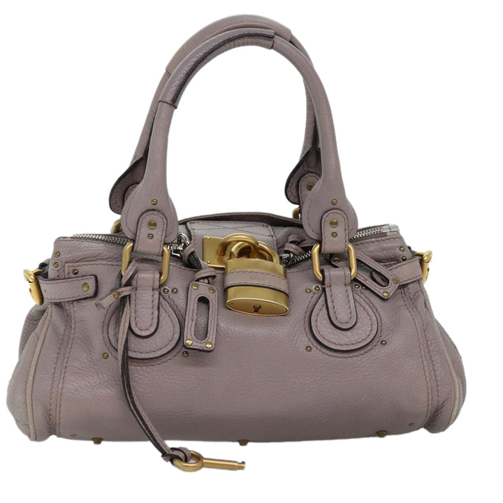 Chloe Paddington Hand Bag Leather Gray 03 09 51 5191 am6259