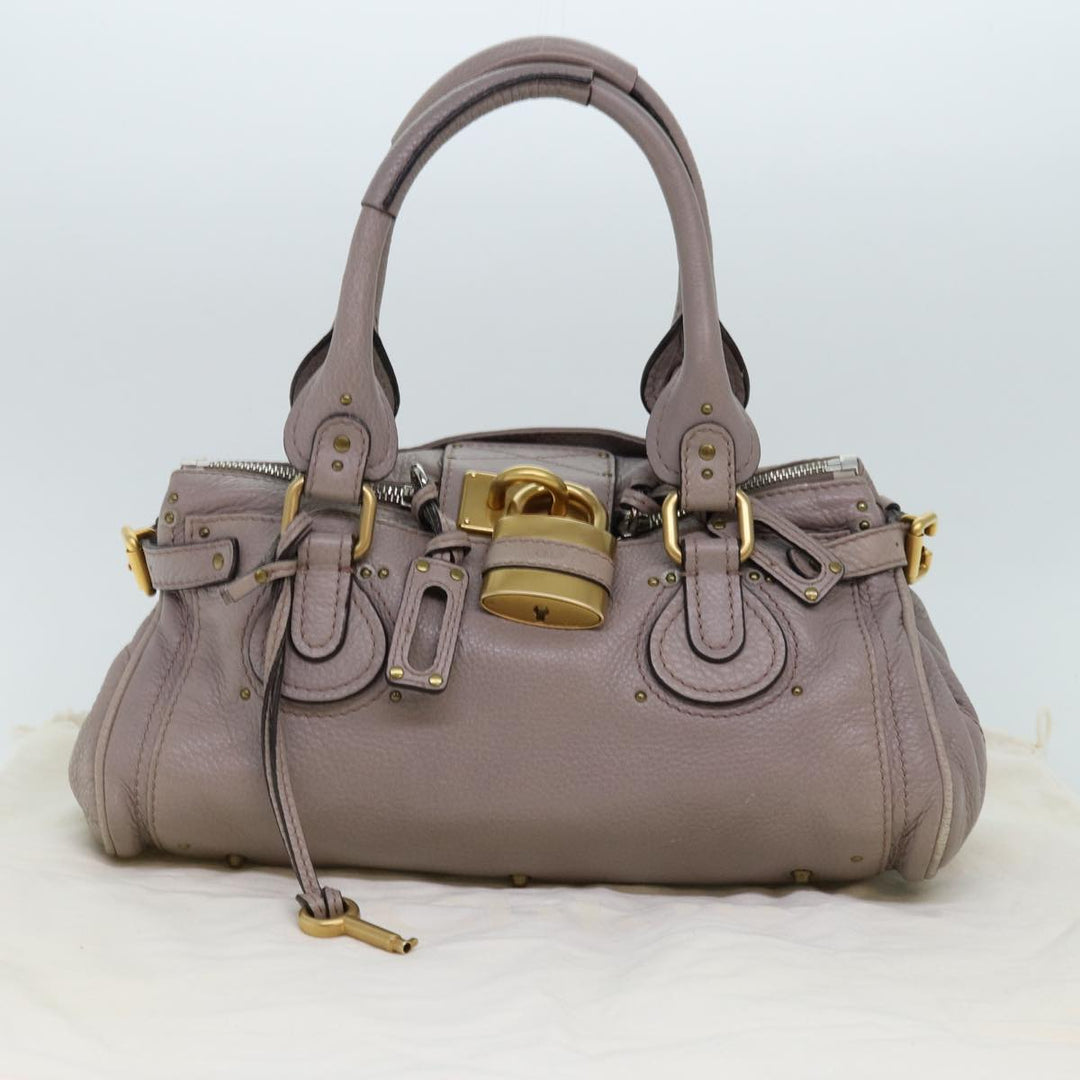 Chloe Paddington Hand Bag Leather Gray 03 09 51 5191 am6259