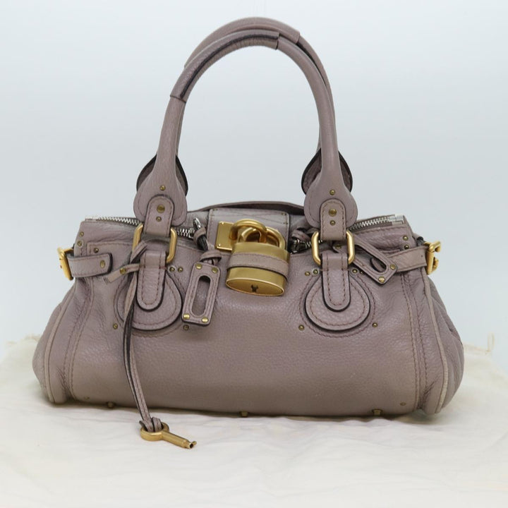 Chloe Paddington Hand Bag Leather Gray 03 09 51 5191 am6259