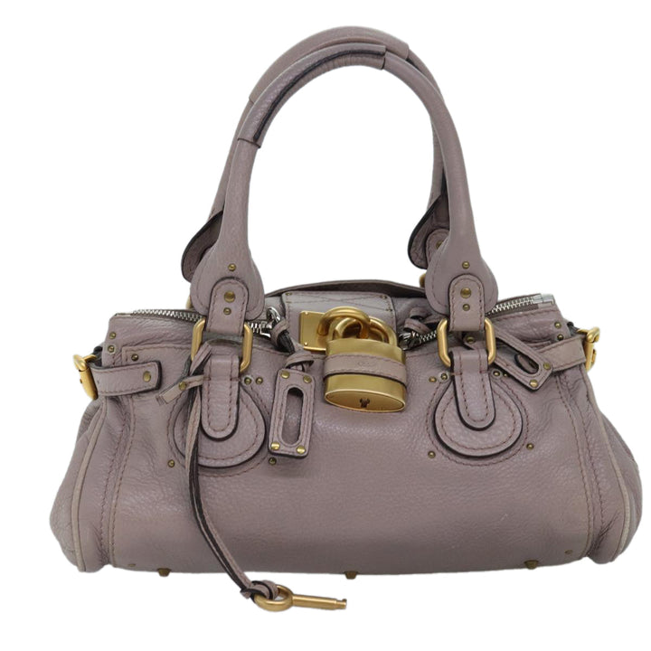 Chloe Paddington Hand Bag Leather Gray 03 09 51 5191 am6259
