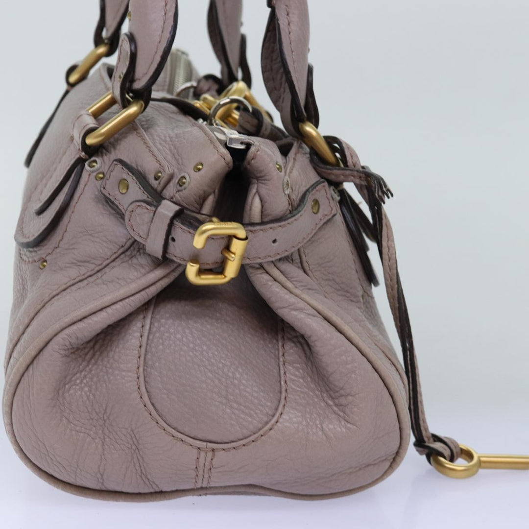 Chloe Paddington Hand Bag Leather Gray 03 09 51 5191 am6259