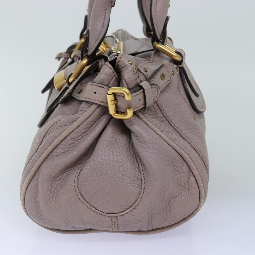 Chloe Paddington Hand Bag Leather Gray 03 09 51 5191 am6259