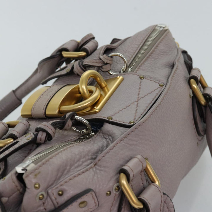 Chloe Paddington Hand Bag Leather Gray 03 09 51 5191 am6259