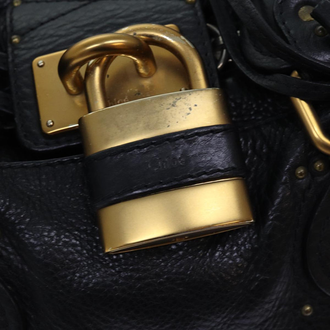 Chloe Paddington Hand Bag Leather Black am6266