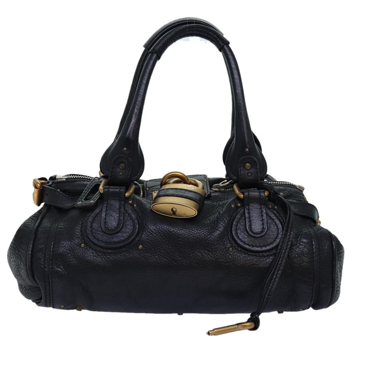 Chloe Paddington Hand Bag Leather Black am6266