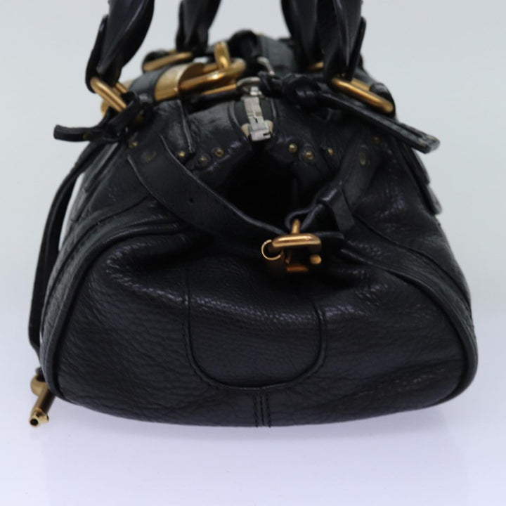 Chloe Paddington Hand Bag Leather Black am6266