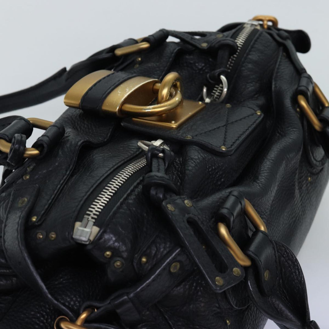 Chloe Paddington Hand Bag Leather Black am6266