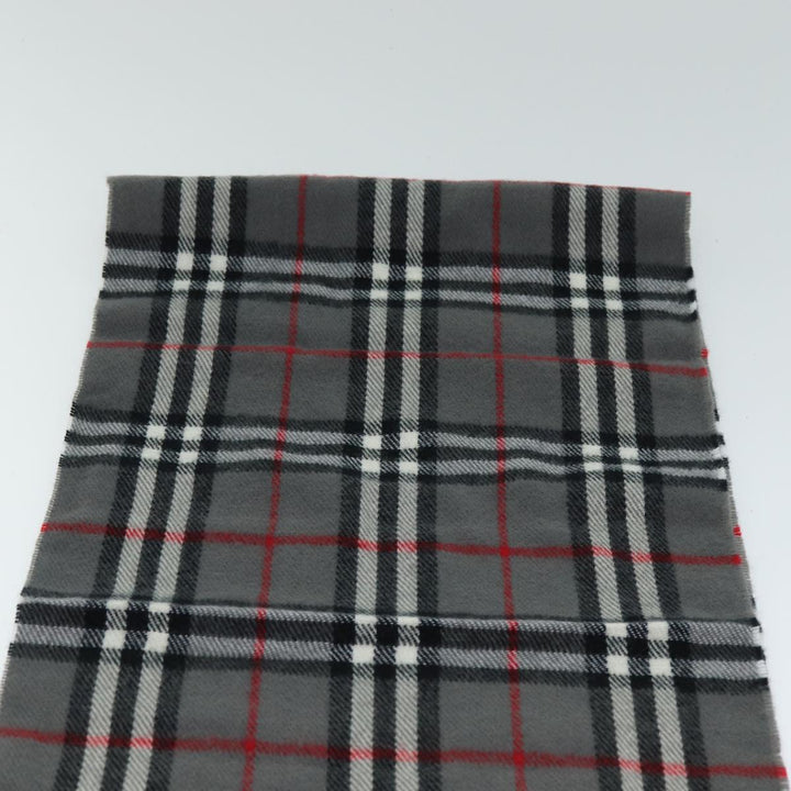 BurberrySs Nova Check Scarf Wool Gray Auth am6330