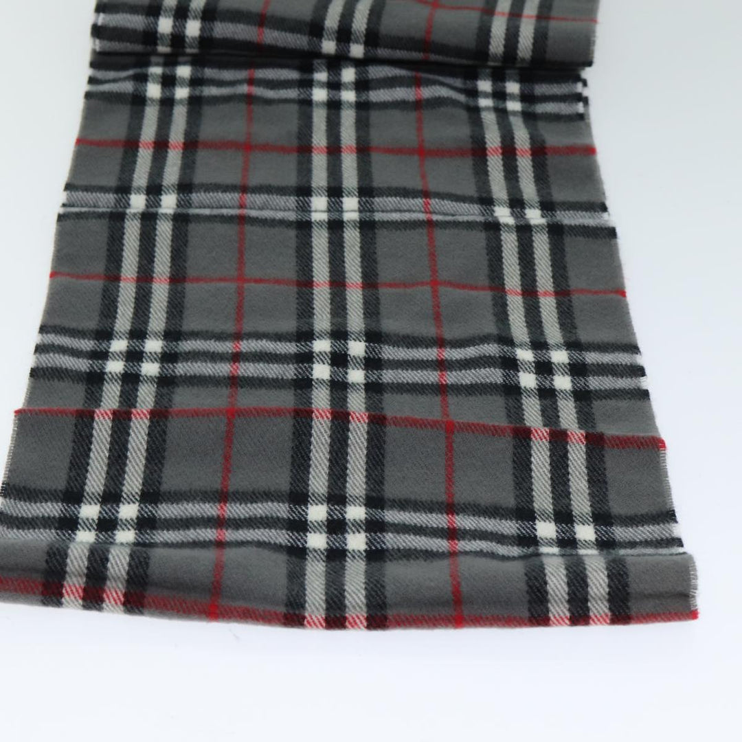 BurberrySs Nova Check Scarf Wool Gray Auth am6330