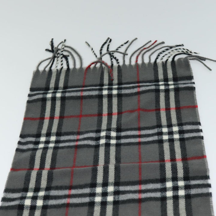BurberrySs Nova Check Scarf Wool Gray Auth am6330