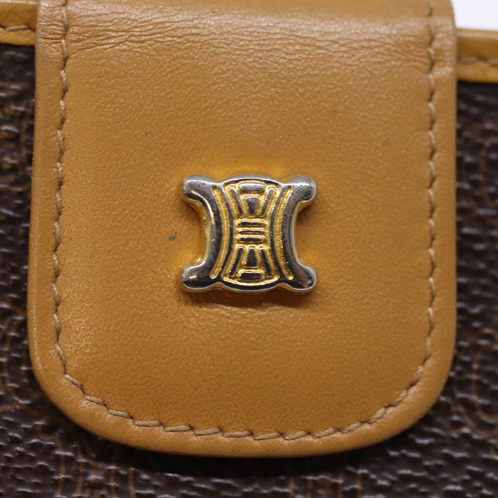 Celine Macadam Canvas Long Wallet PVC Brown Auth am6379