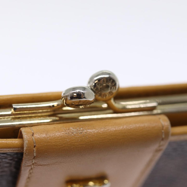 Celine Macadam Canvas Long Wallet PVC Brown Auth am6379