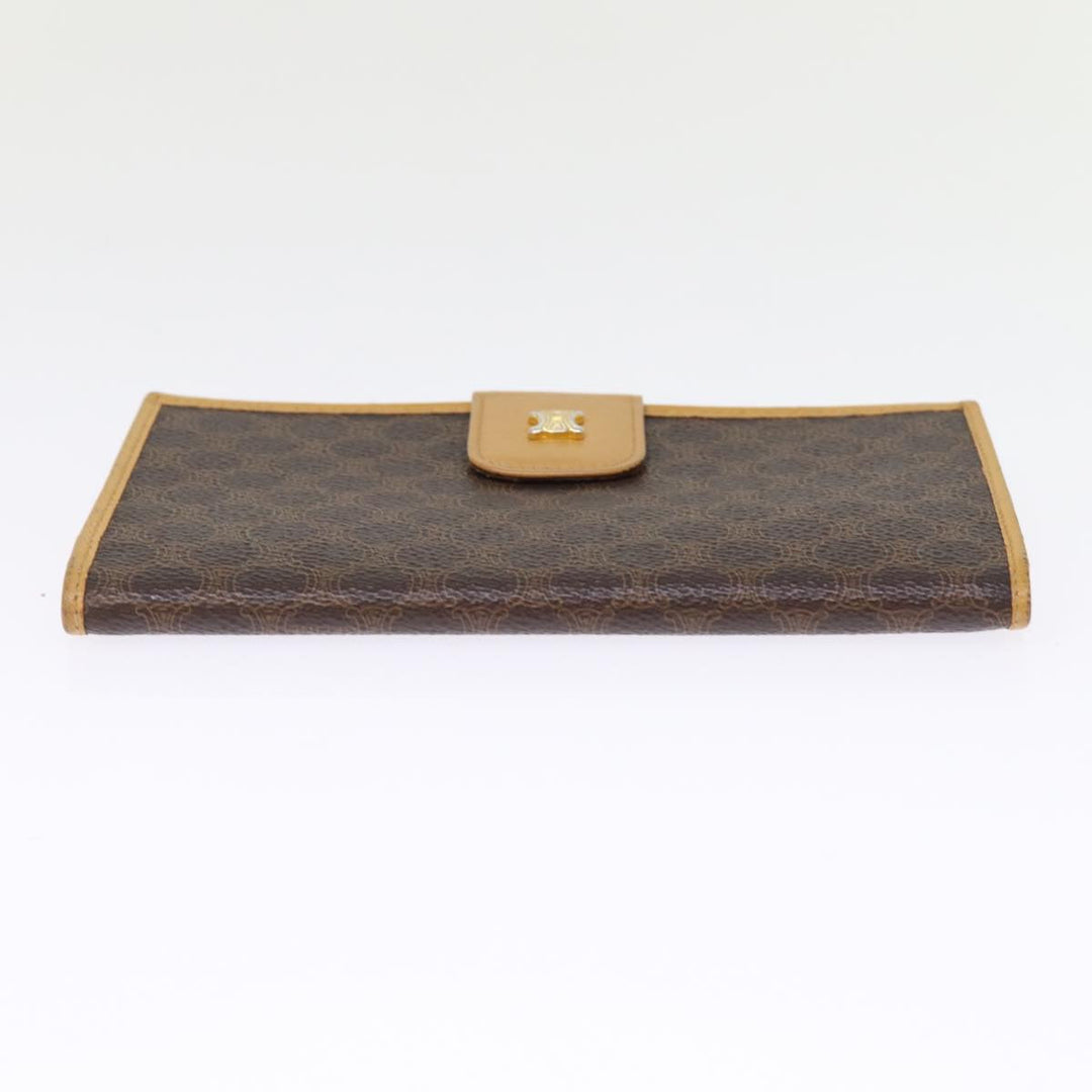 Celine Macadam Canvas Long Wallet PVC Brown Auth am6379