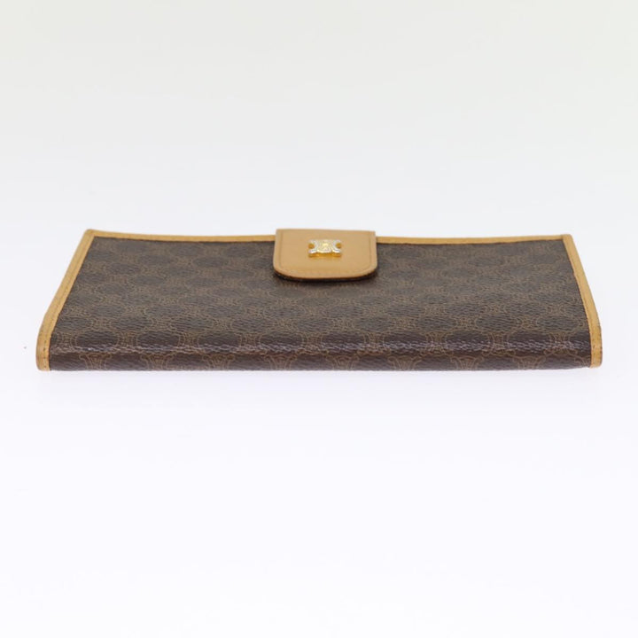Celine Macadam Canvas Long Wallet PVC Brown Auth am6379