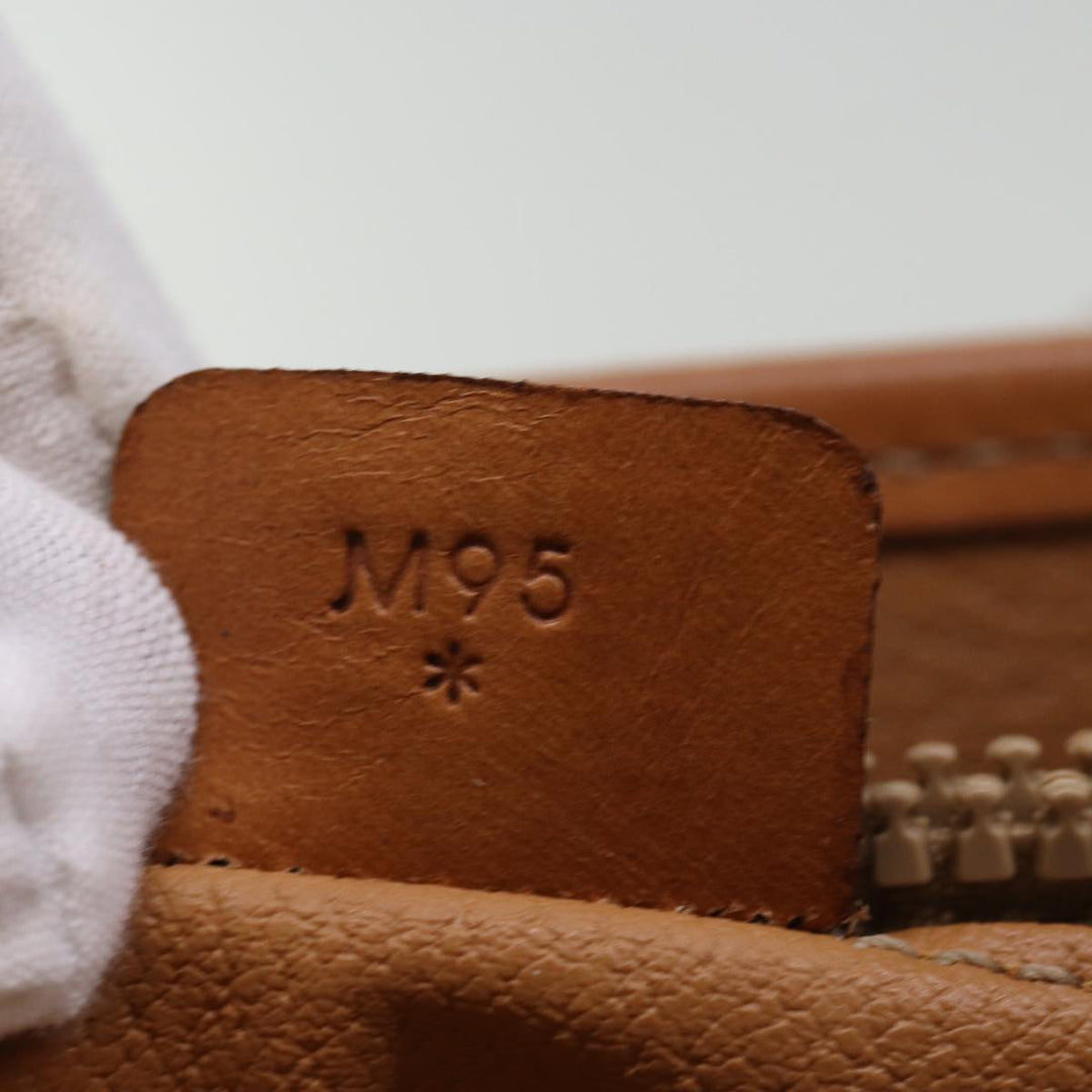 Celine Macadam Canvas Tote Bag PVC Leather Brown Auth am6400