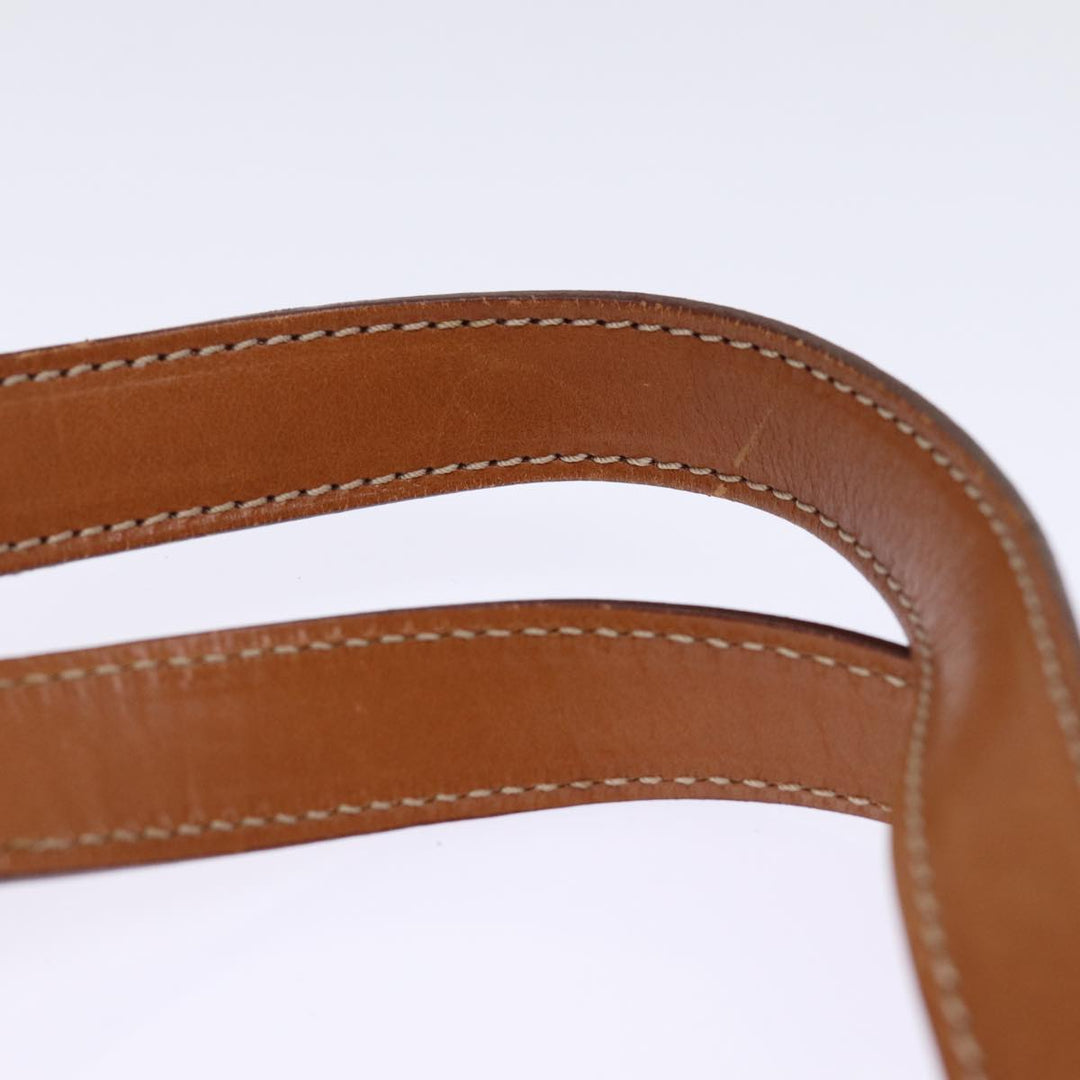 Celine Macadam Canvas Tote Bag PVC Leather Brown Auth am6400