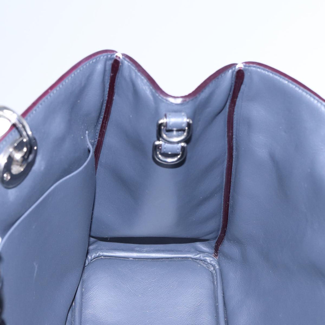 CHRISTIAN Top quality Dior Top quality Diorissimo Hand Bag Leather 2way White Auth am6412A