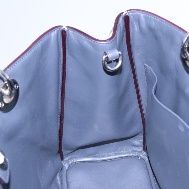 CHRISTIAN Top quality Dior Top quality Diorissimo Hand Bag Leather 2way White Auth am6412A