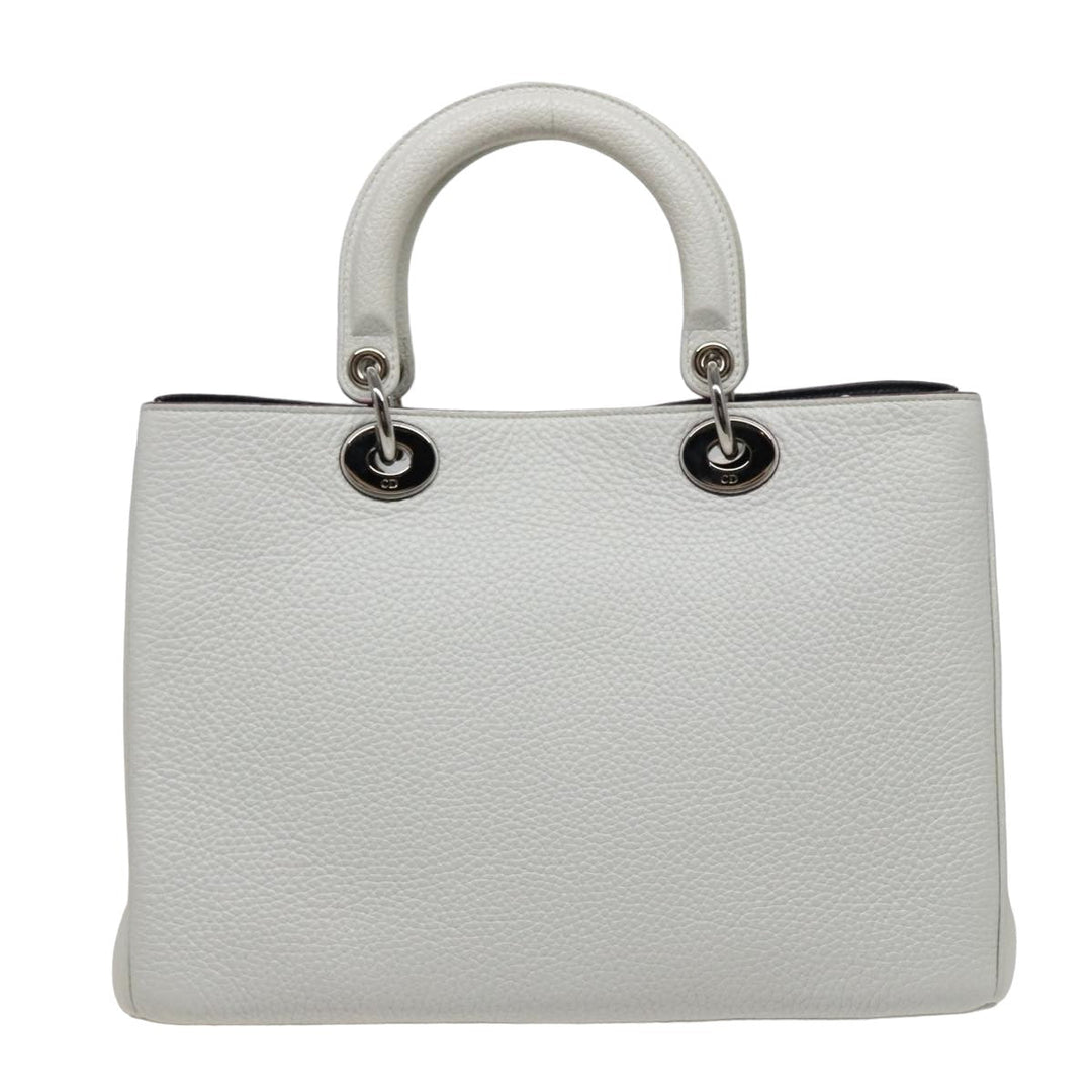 CHRISTIAN Top quality Dior Top quality Diorissimo Hand Bag Leather 2way White Auth am6412A