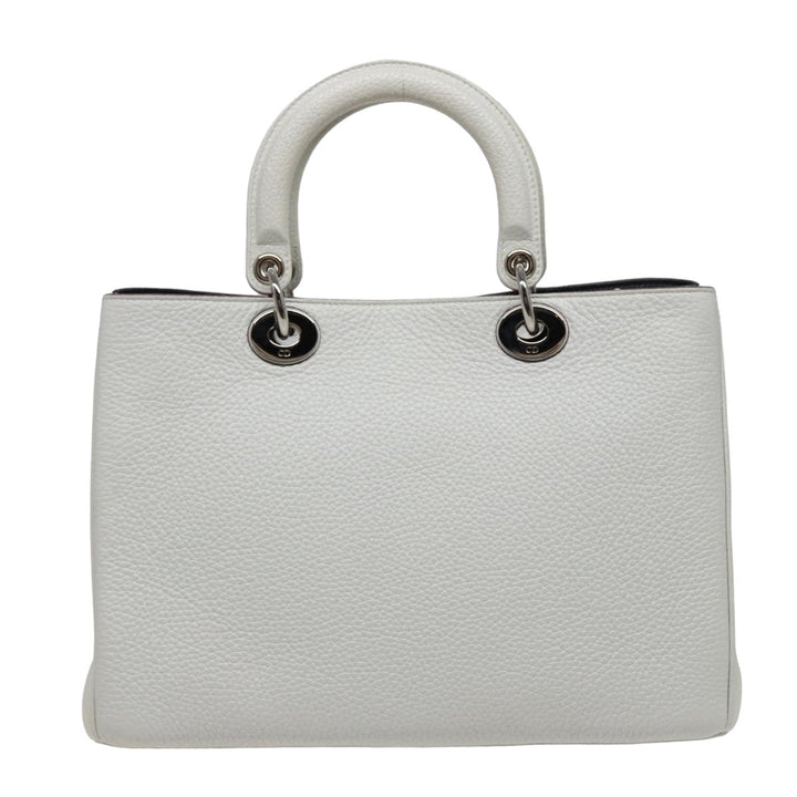 CHRISTIAN Top quality Dior Top quality Diorissimo Hand Bag Leather 2way White Auth am6412A