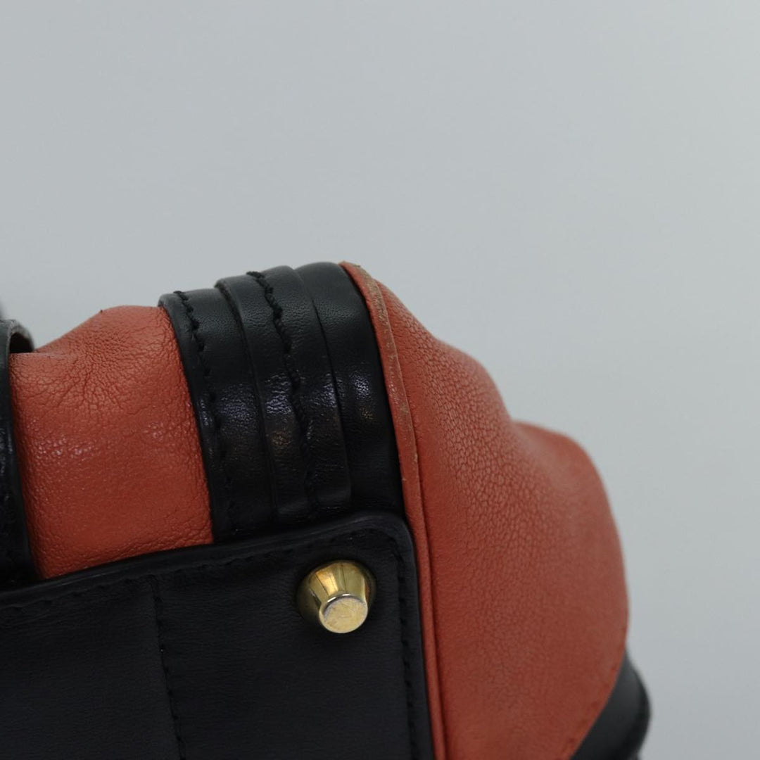 Chloe Hand Bag Leather Orange am6413