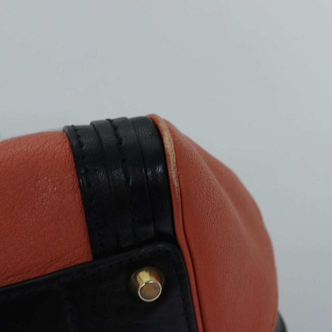 Chloe Hand Bag Leather Orange am6413