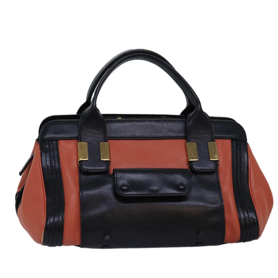 Chloe Hand Bag Leather Orange am6413