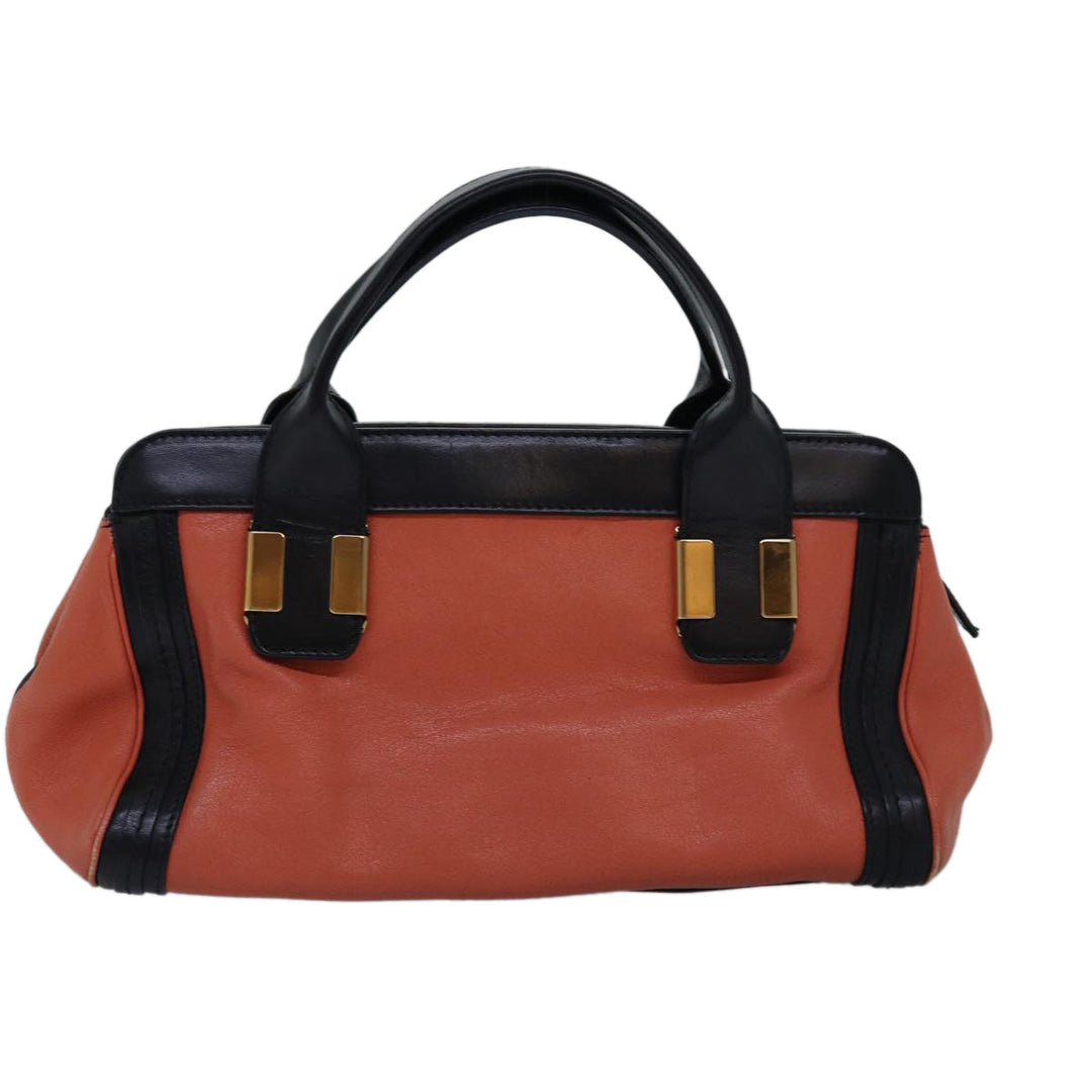 Chloe Hand Bag Leather Orange am6413