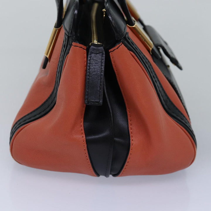 Chloe Hand Bag Leather Orange am6413