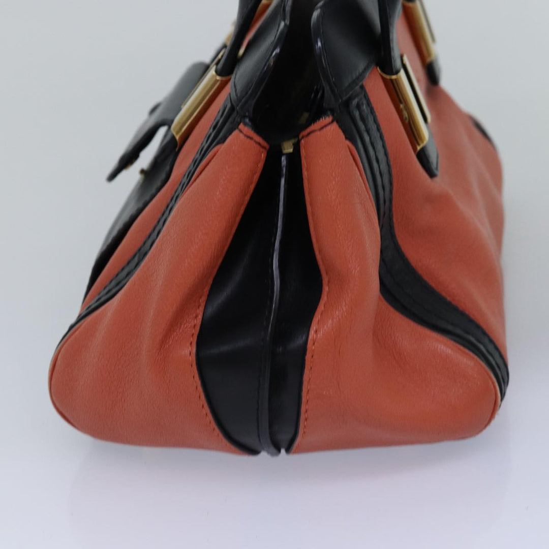 Chloe Hand Bag Leather Orange am6413