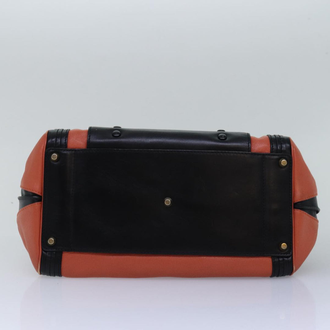 Chloe Hand Bag Leather Orange am6413