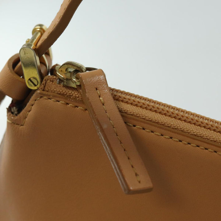 Burberry Shoulder Bag Leather Beige Auth am6447