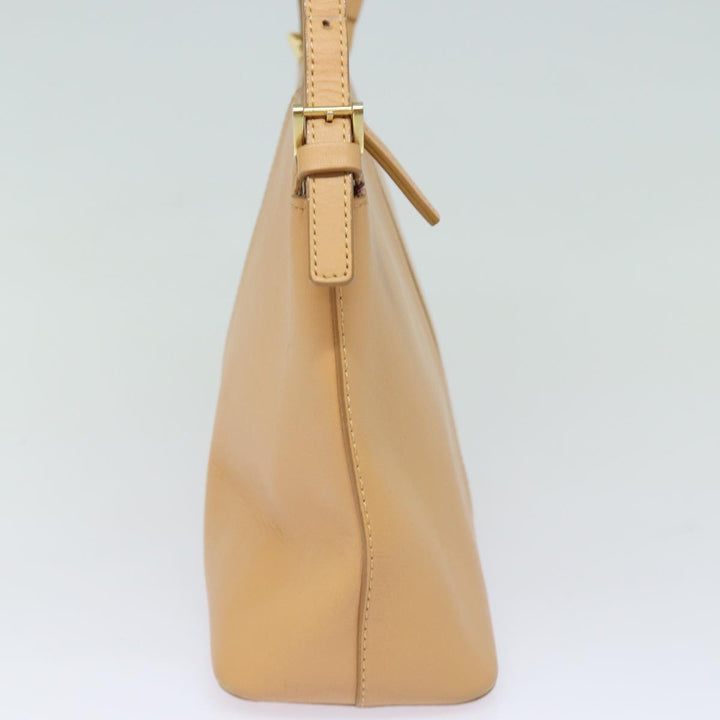 Burberry Shoulder Bag Leather Beige Auth am6447