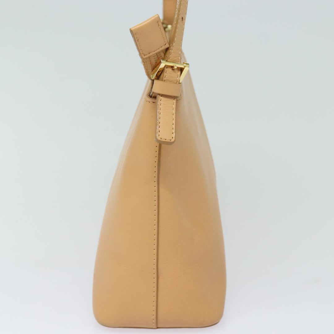 Burberry Shoulder Bag Leather Beige Auth am6447