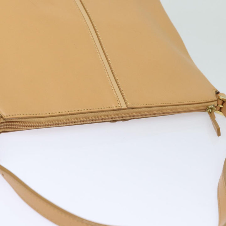 Burberry Shoulder Bag Leather Beige Auth am6447