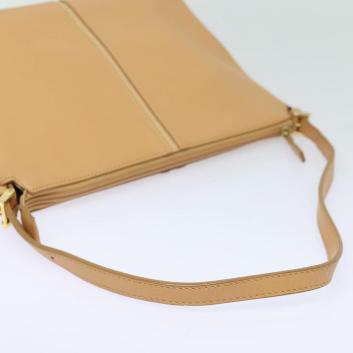 Burberry Shoulder Bag Leather Beige Auth am6447