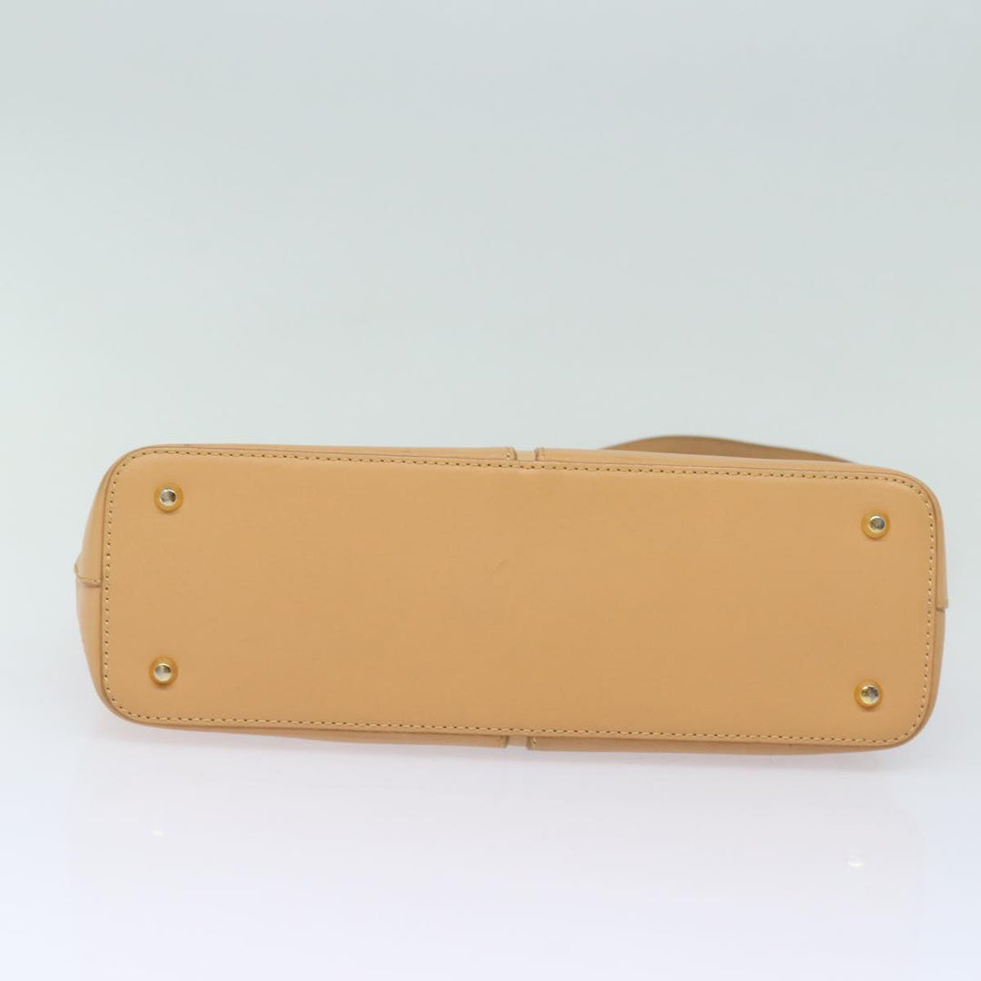 Burberry Shoulder Bag Leather Beige Auth am6447