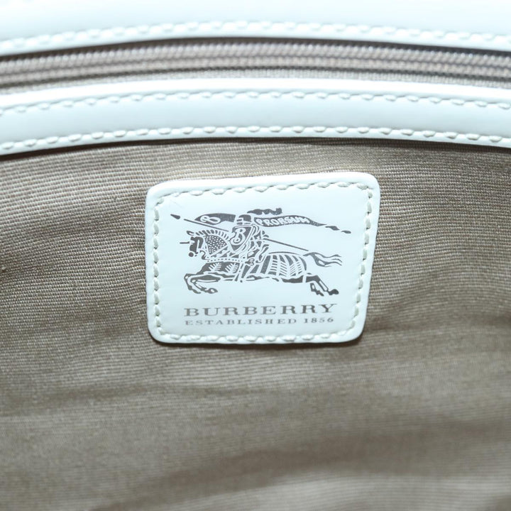 Burberry Nova Check Shoulder Bag PVC Leather Beige Auth am6477A