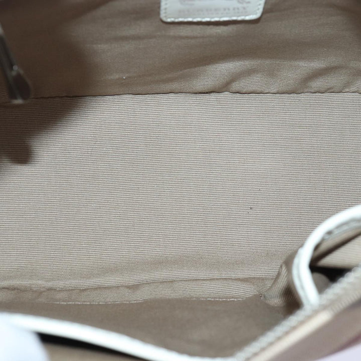 Burberry Nova Check Shoulder Bag PVC Leather Beige Auth am6477A