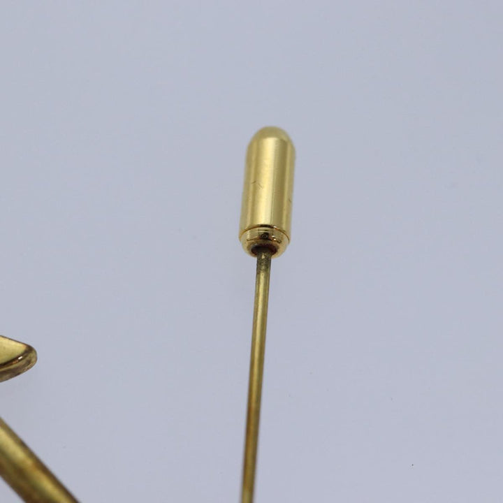 Chanel arrow Brooch metal Gold CC Auth am6488