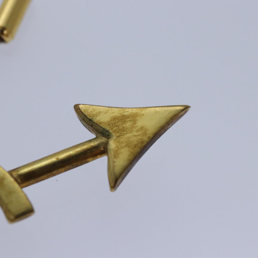 Chanel arrow Brooch metal Gold CC Auth am6488