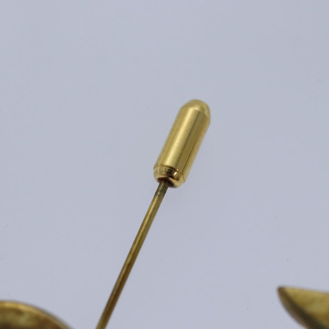 Chanel arrow Brooch metal Gold CC Auth am6488