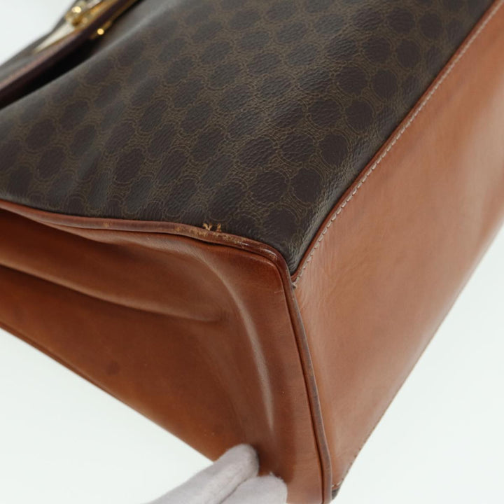 Celine Macadam Canvas Shoulder Bag PVC Leather 2Set Beige Brown Auth am6537
