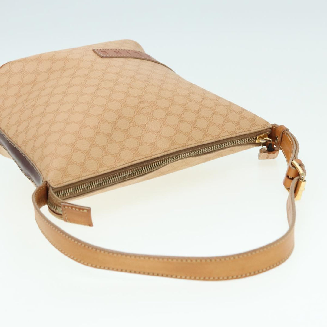 Celine Macadam Canvas Shoulder Bag PVC Leather 2Set Beige Brown Auth am6537