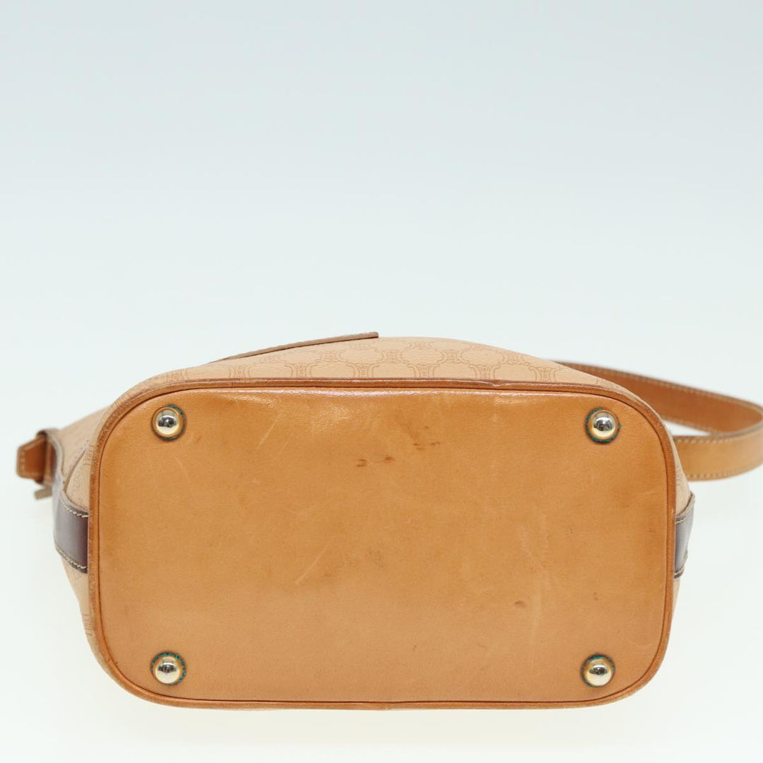Celine Macadam Canvas Shoulder Bag PVC Leather 2Set Beige Brown Auth am6537