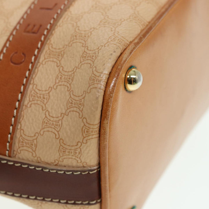 Celine Macadam Canvas Shoulder Bag PVC Leather 2Set Beige Brown Auth am6537