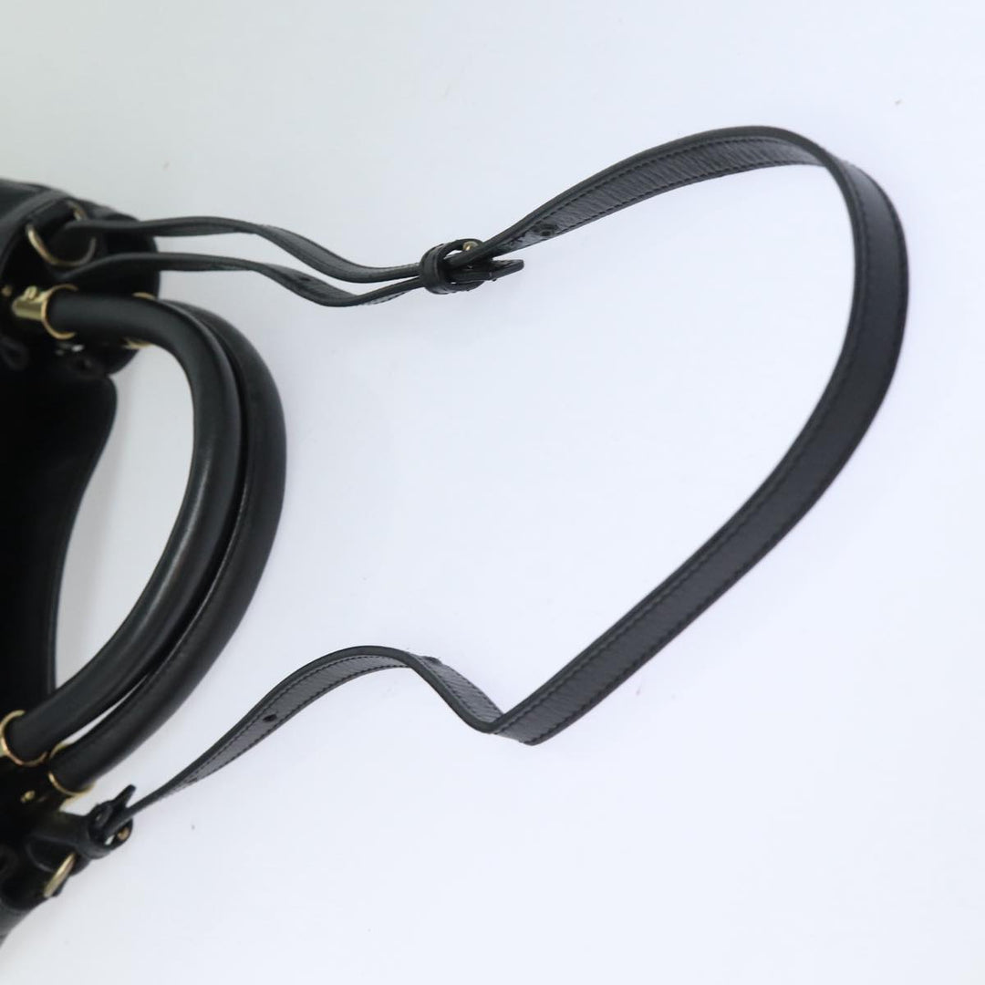 Chloe Victoria Hand Bag Leather 2way Black am6565