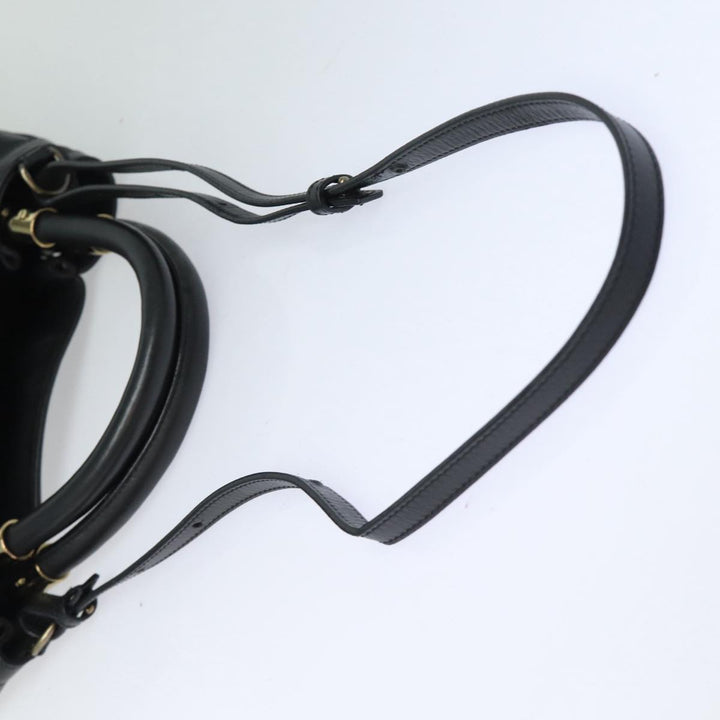 Chloe Victoria Hand Bag Leather 2way Black am6565